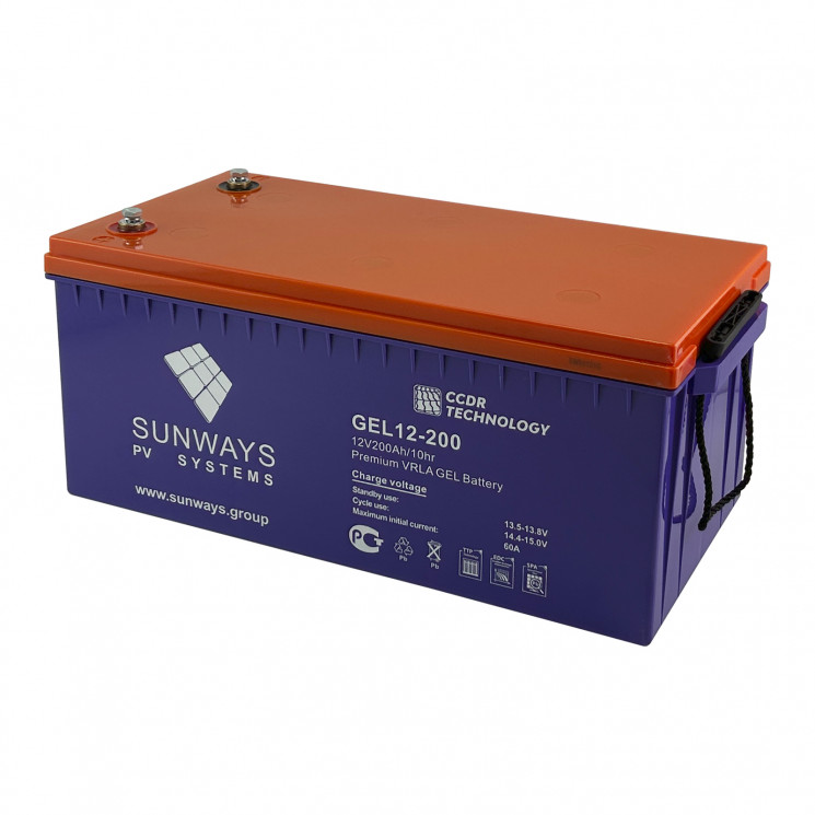 Аккумуляторная батарея SUNWAYS GEL 12-200 купить в Комсомольск-на-Амуре